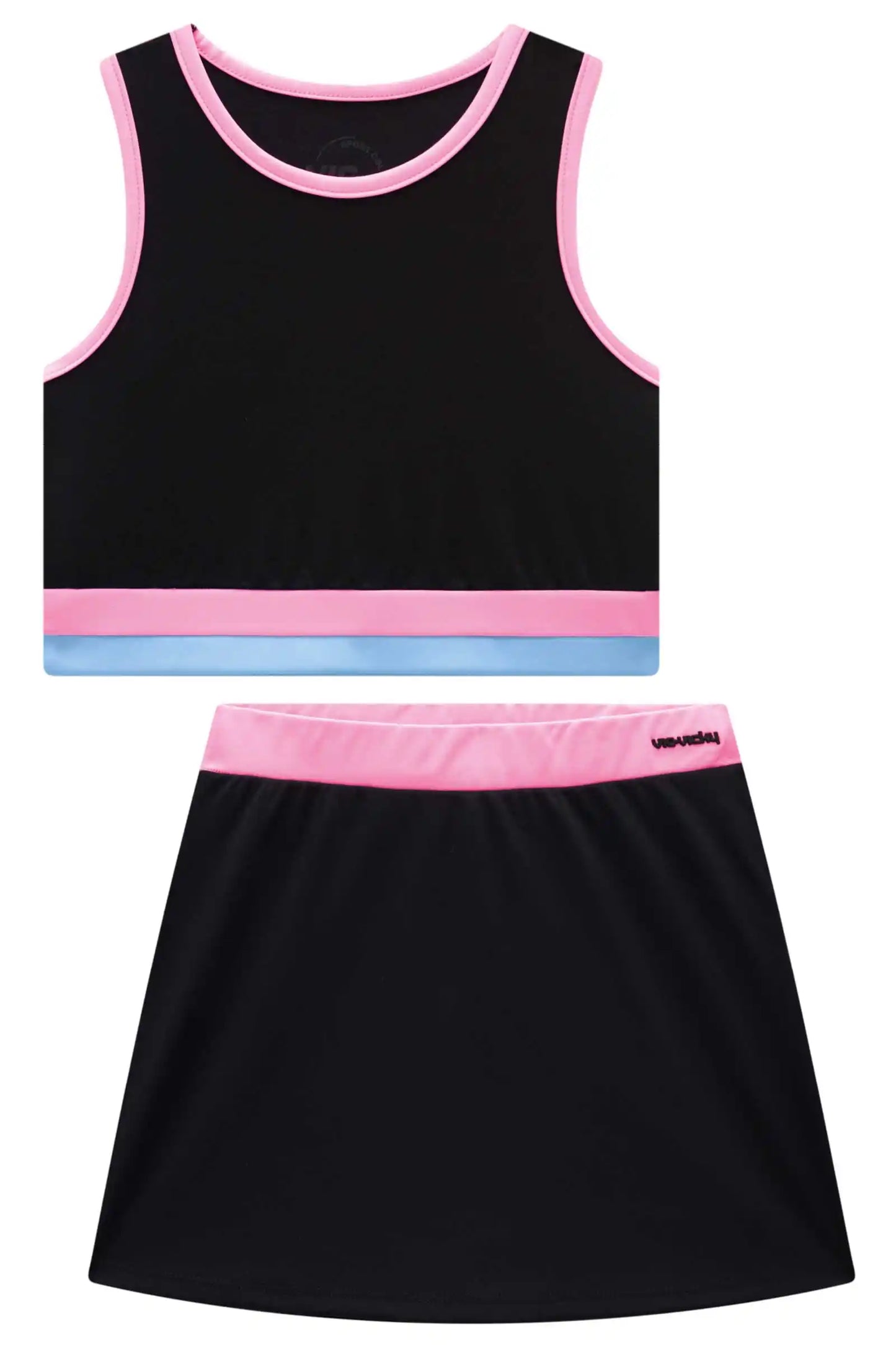 Conjunto Teen Top Cropped e Short-Saia - Vic Vick