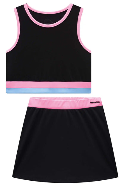 Conjunto Teen Top Cropped e Short-Saia - Vic Vick
