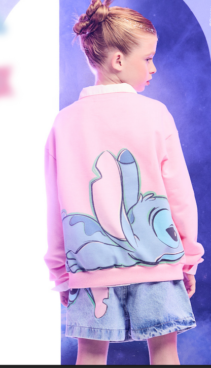 Casaco de Moletom Infantil Stitch Blossom - Animê