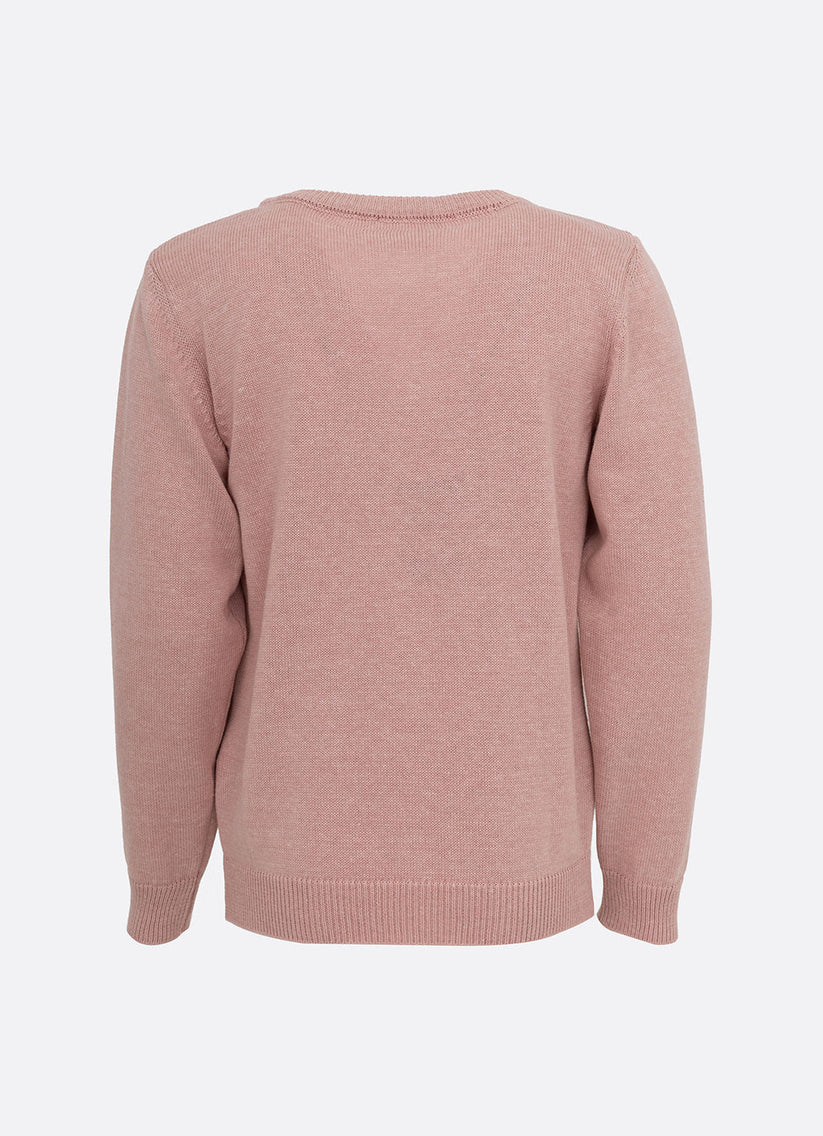 Blusa Infantil Tricot Cachorrinhos PomPom Cristais Rosa Dolce - Pituchinhus