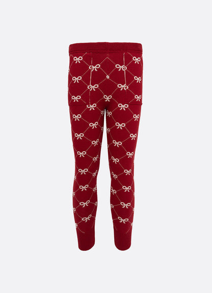 Calça Infantil Jogging Tricot Lacinhos Bala de Cereja - Pituchinhus