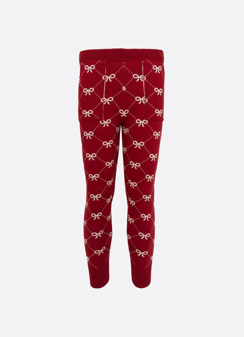 Calça Infantil Jogging Tricot Lacinhos Bala de Cereja - Pituchinhus