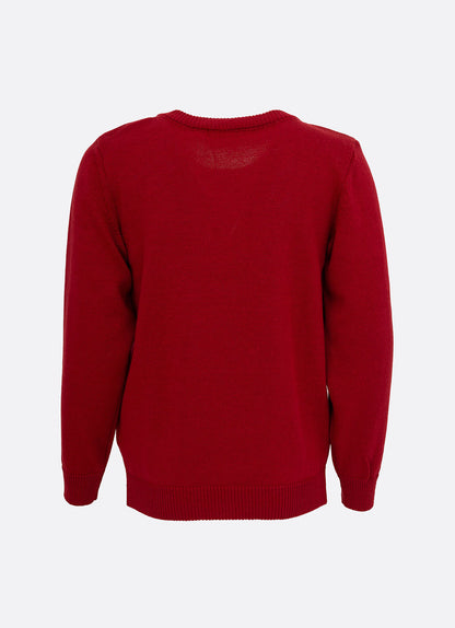 Conjunto Infantil Blusa Tricot Laço Bordado Pérolas E Cristais Bala de Cereja e Saia-shorts Mini Flores Babados e Laços