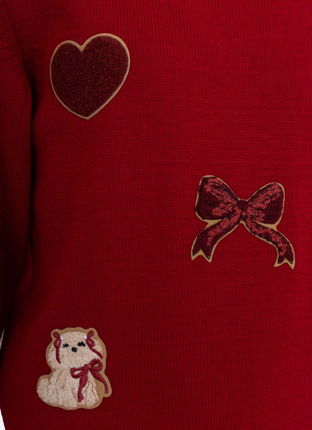 Conjunto Infantil Blusa Tricot Patches Cachorrinhos e Saia-shorts Xadrez Pregas - Pituchinhus