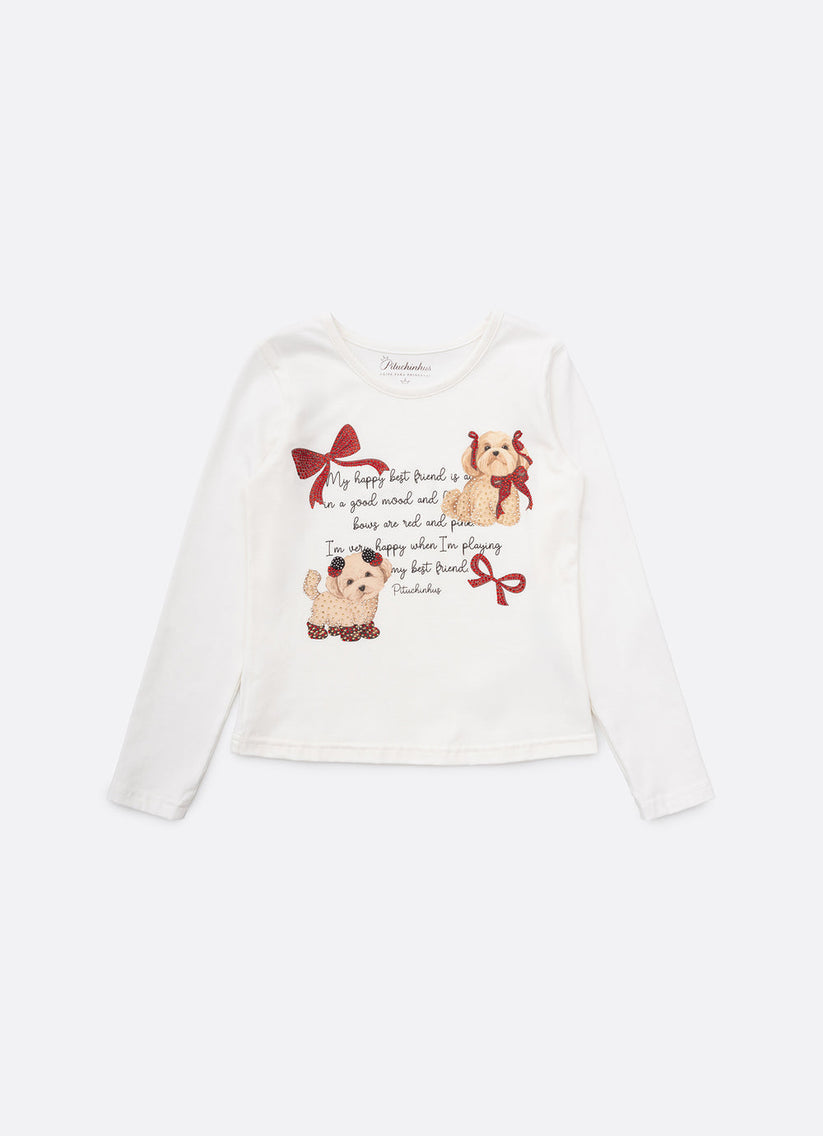 Blusa Infantil Best Friends Cristal - Pituchinhus