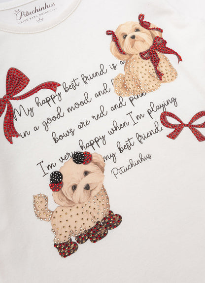 Blusa Infantil Best Friends Cristal - Pituchinhus