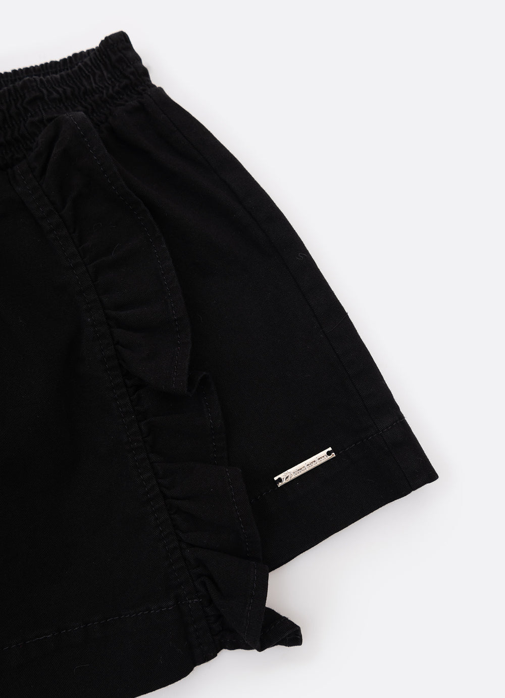 Saia-shorts Infantil Sarja Babadinho Preto - Pituchinhus