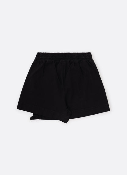 Saia-shorts Infantil Sarja Babadinho Preto - Pituchinhus