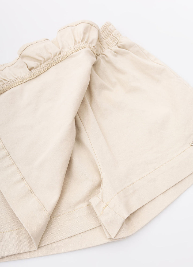 Saia-shorts Infantil Sarja Babadinho Bege - Pituchinhus
