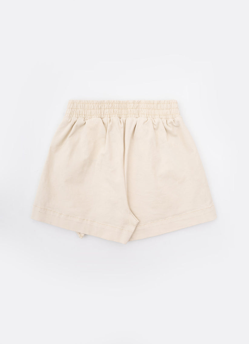 Saia-shorts Infantil Sarja Babadinho Bege - Pituchinhus