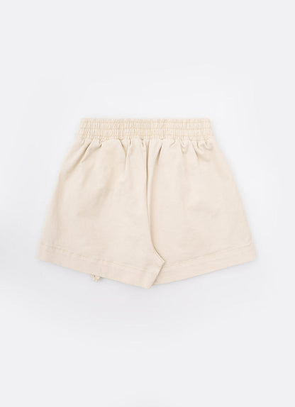 Saia-shorts Infantil Sarja Babadinho Bege - Pituchinhus