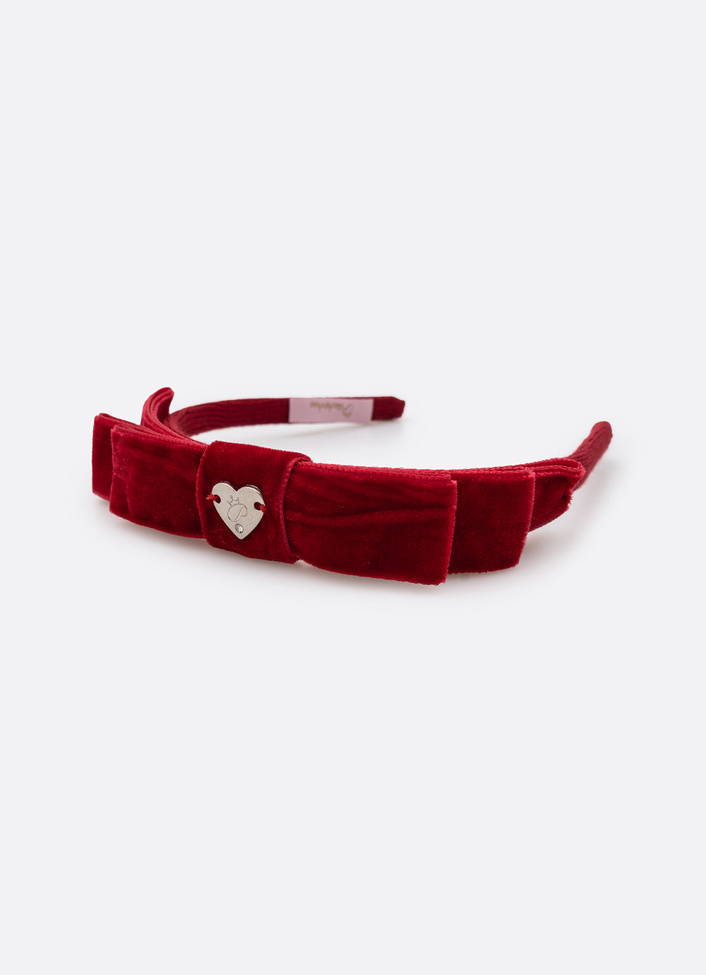 Arquinho Infantil Laço Triplo Veludo Vermelho - Pituchinhus