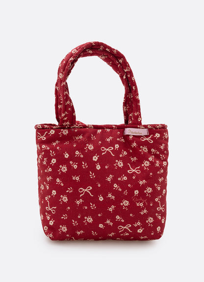 Bolsa Infantil Puffer Laço Laço Mini Flores e Laços - Pituchinhus