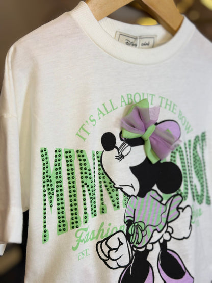 Conjunto Infantil Blusa Minnie Laço e Shorts-saia Pregas Pistache - Animê