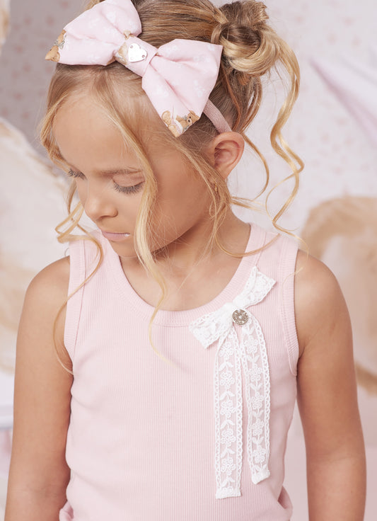 Tiara Infantil Laço Flores e Ursinhas - Pituchinhus