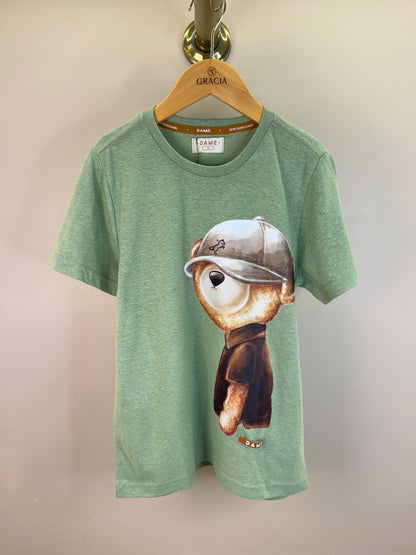 Camiseta Canhamo Urso Óregano - Dame