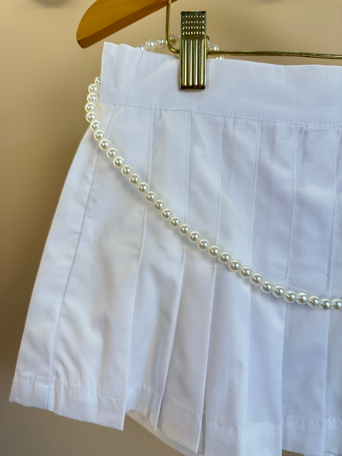 Shorts Saia Infantil Pregas Em Tricoline Com Acessório de Urso - Luluzinha