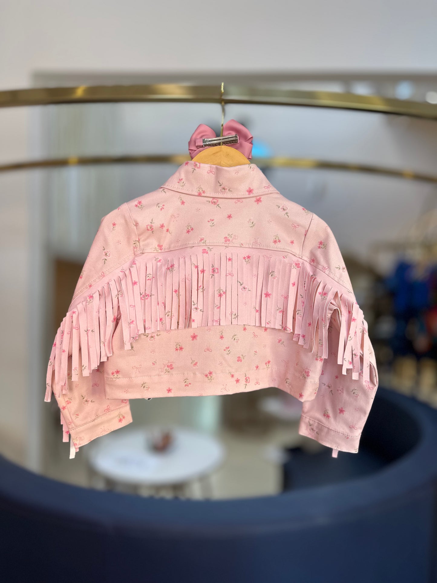 Jaqueta Infantil Franjas Mini Flores - Pituchinhus