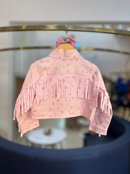 Jaqueta Infantil Franjas Mini Flores - Pituchinhus