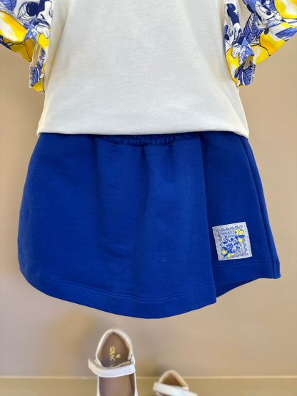 Conjunto Infantil Blusa Mangas Limões e Shorts Azul - Animê