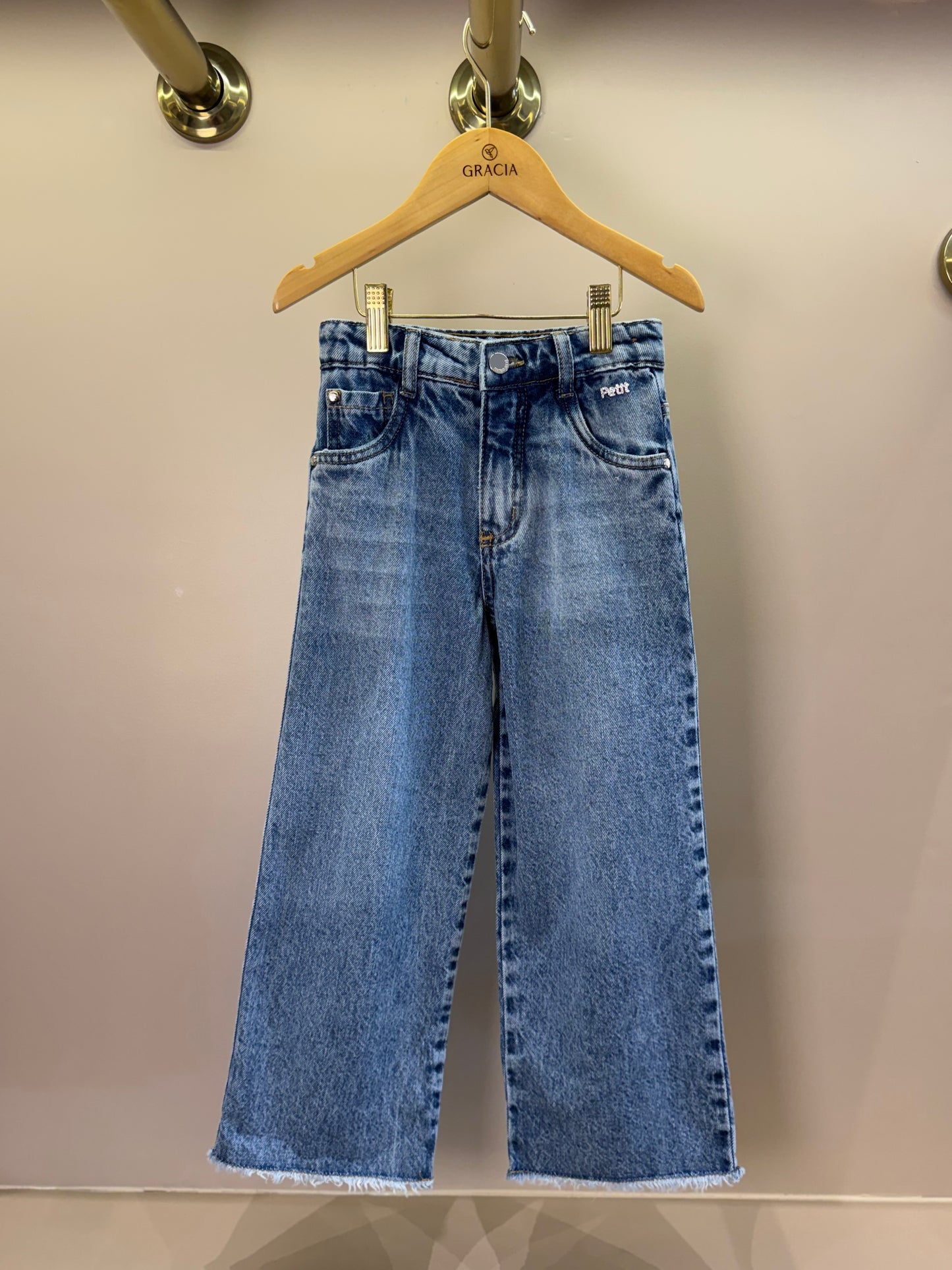 Calça Jeans Infantil Algodão Essential - Petit Cherie