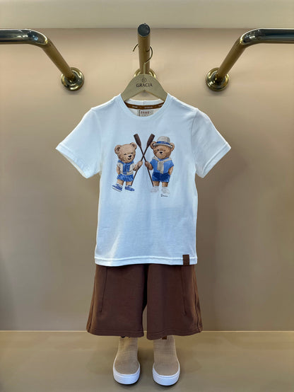 Camiseta Infantil Algodão Teddy Remos Off - Dame