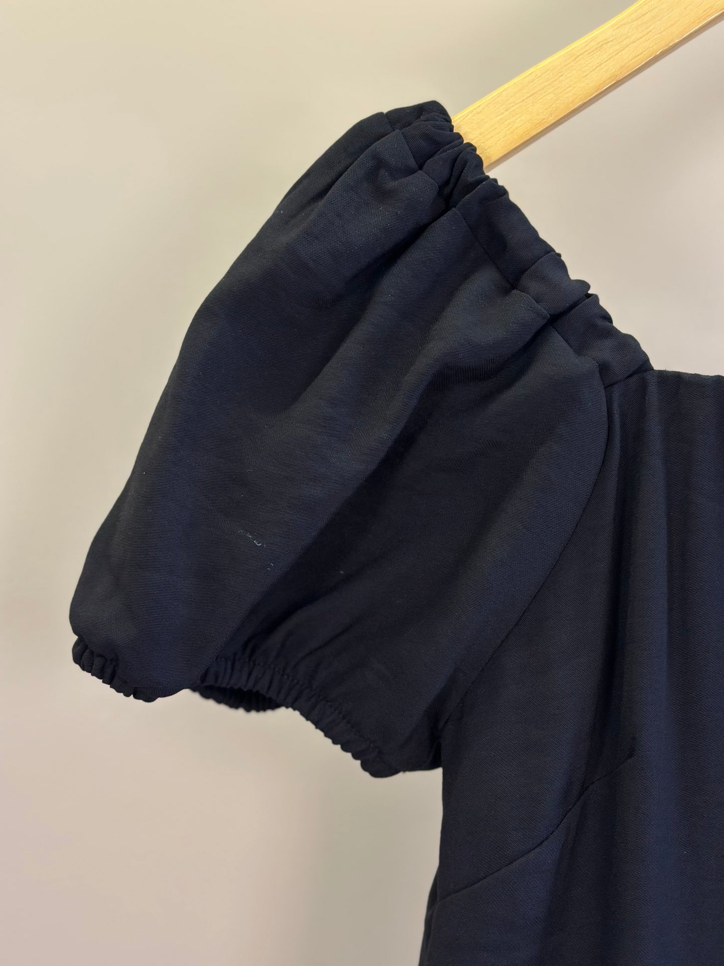 Vestido Teen Sarja Viscose Balonê Strass Preto - Two In