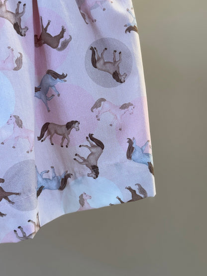 Shorts Infantil Algodão Cavalinhos Rosa - Pituchinhus
