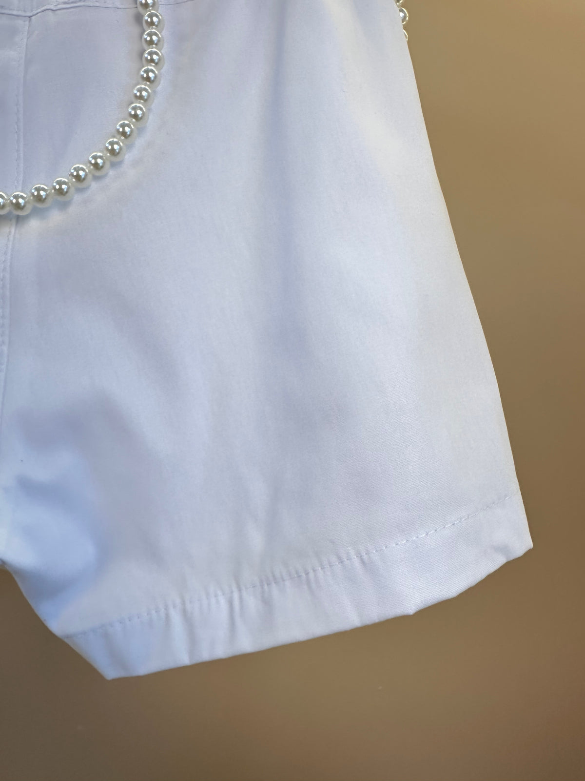 Shorts Saia Infantil Pregas Em Tricoline Com Acessório de Urso - Luluzinha