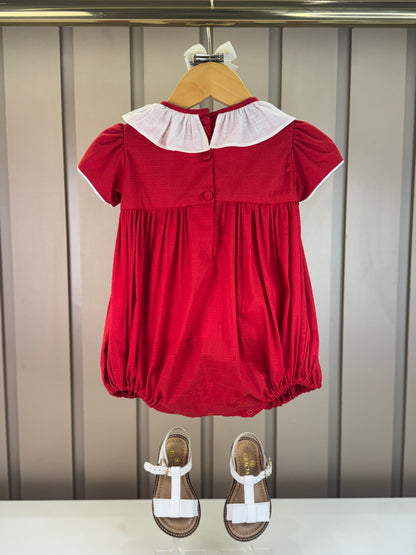 Pimpão Bebê Clássico Algodão Amelie Vermelho - Gracia