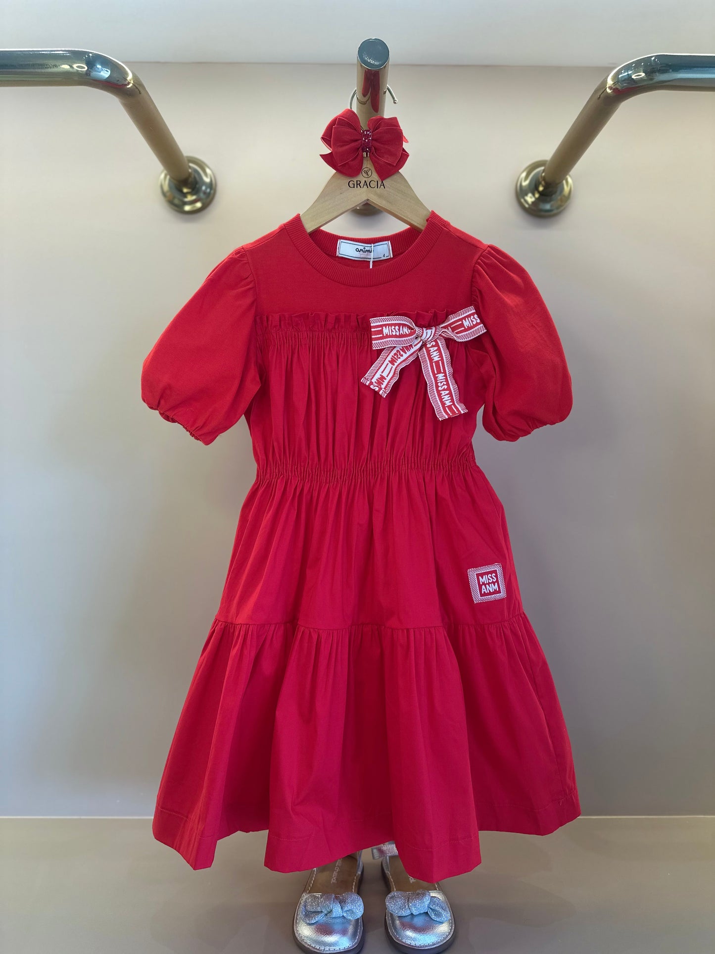 Vestido Infantil Malha Franzida Casual - Animê