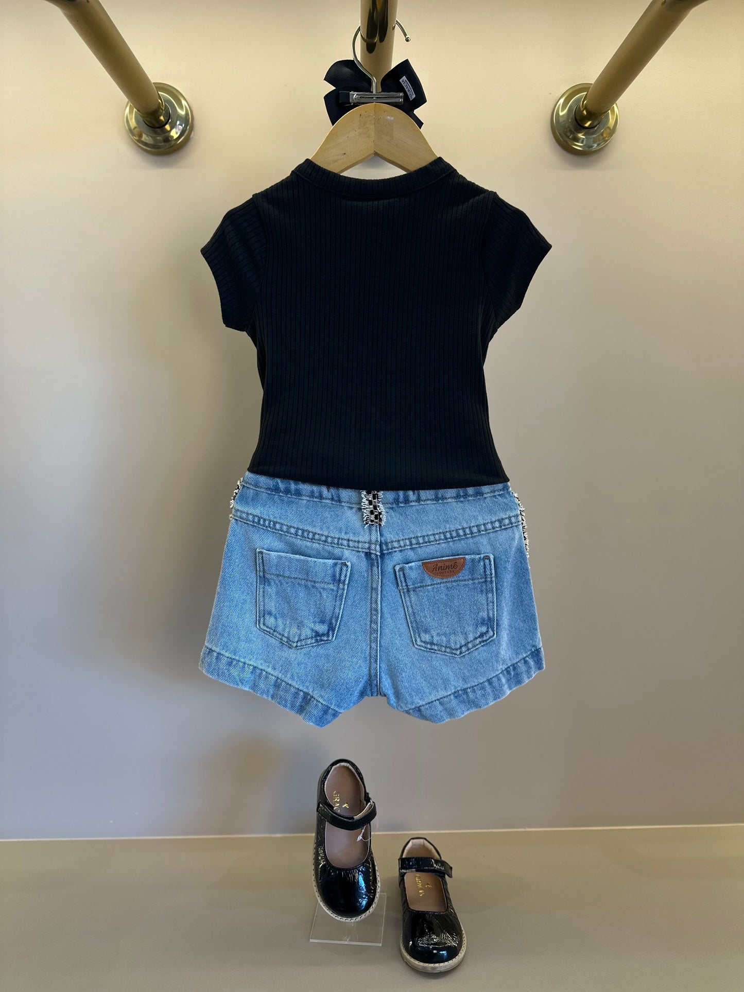 Blusa Infantil Essentials Mini-jóia Preta - Animê