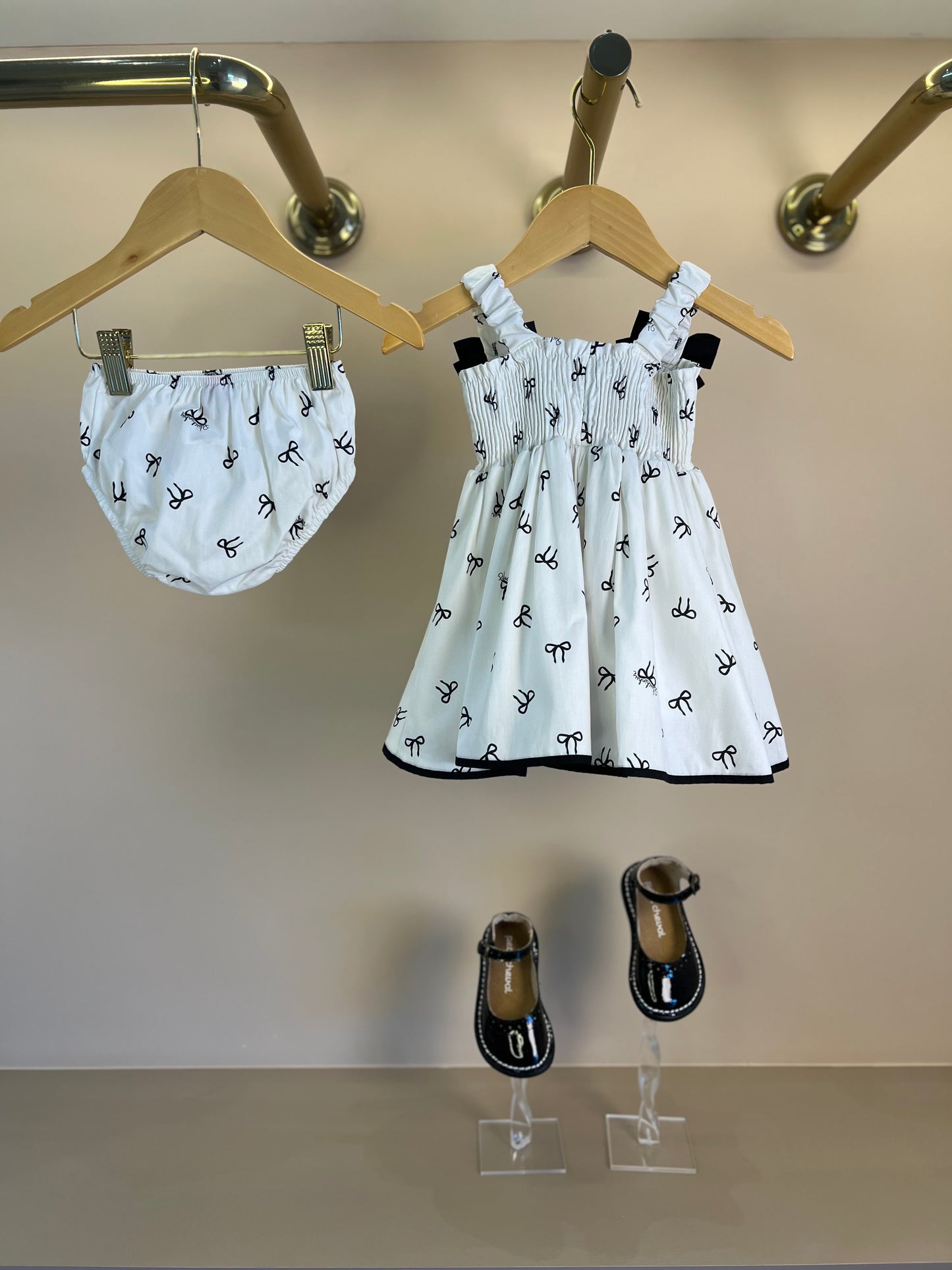 Vestido Bebê Algodão com Calcinha Lacinhos - Pituchinhus