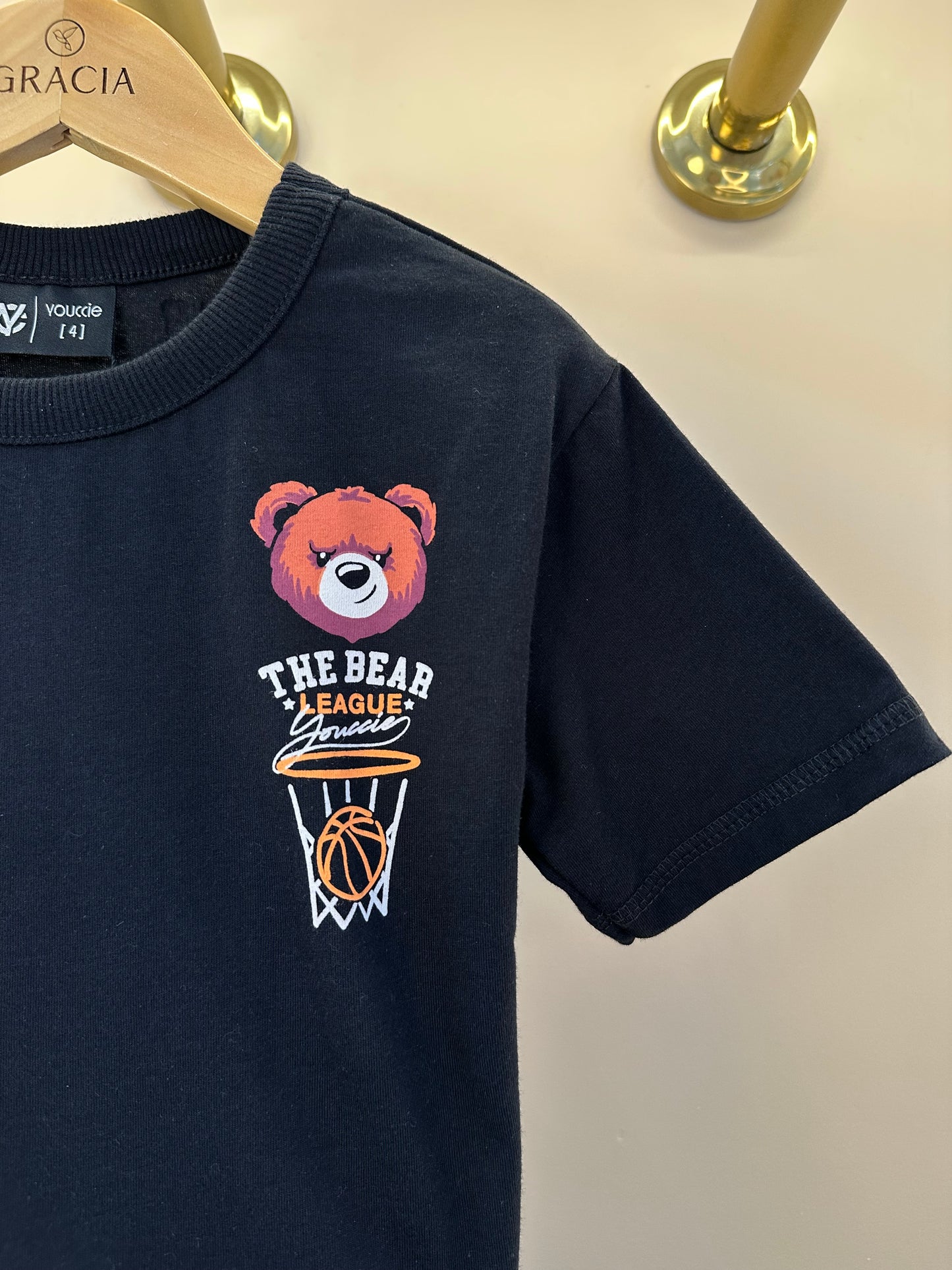 Conjunto Infantil T- Shirt Estampa Bear League e Bermuda - Youccie