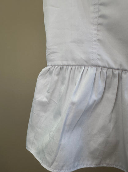 Blusa Teen Cropped Tricoline Peplum - Vanilla Cream