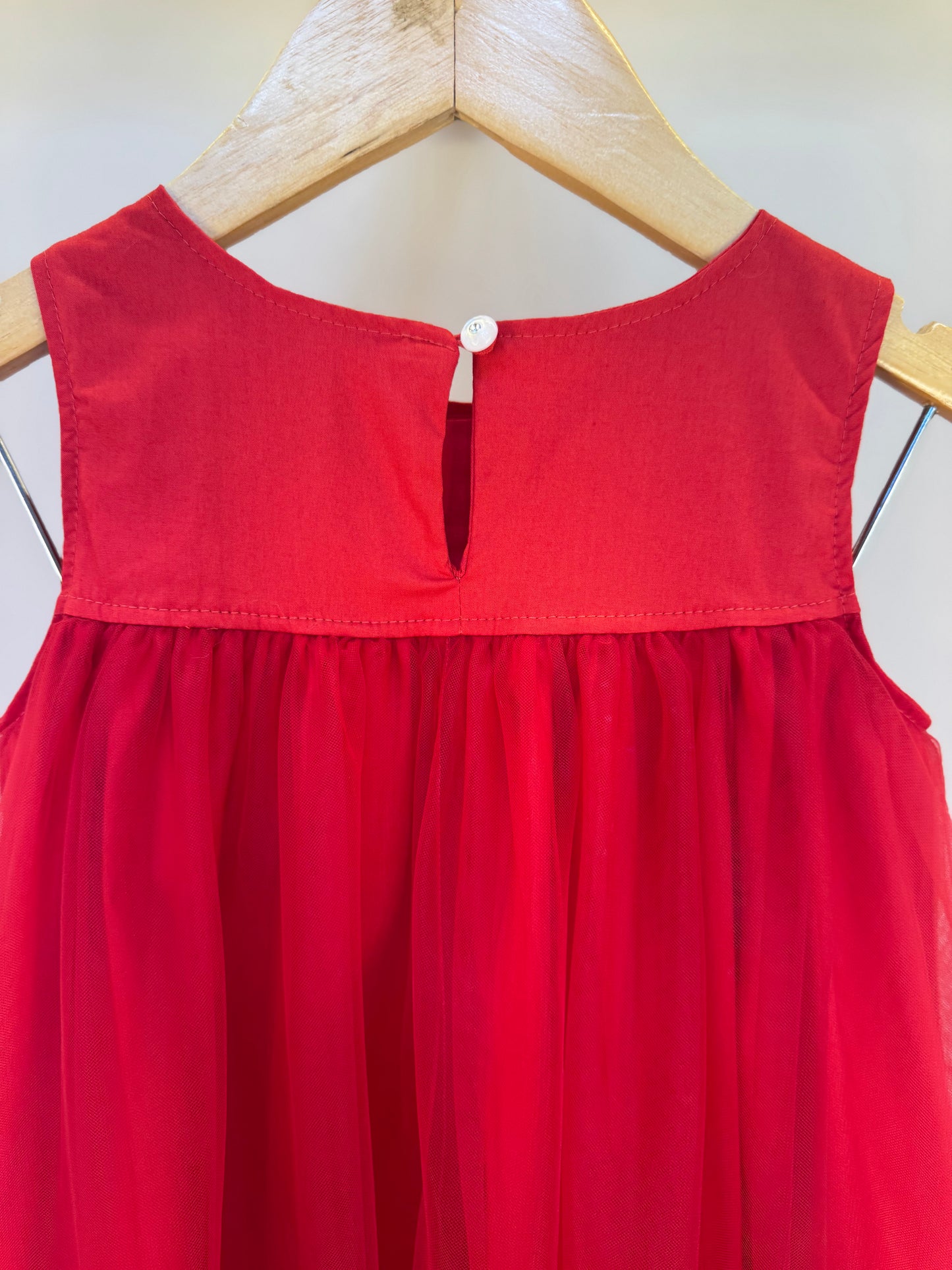Vestido Infantil Festa Tule Lacinhos Bordados - Pituchinhus