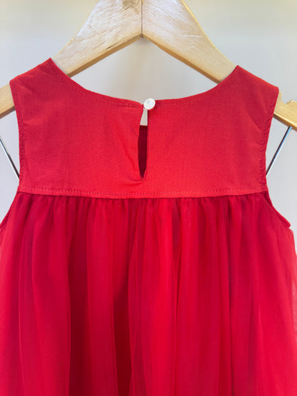 Vestido Infantil Festa Tule Lacinhos Bordados - Pituchinhus