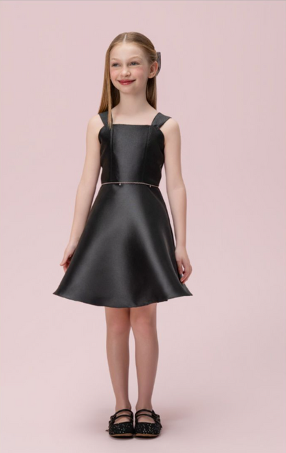 Vestido Infantil Zibeline com Cinto de Corrente - Petit Cherie