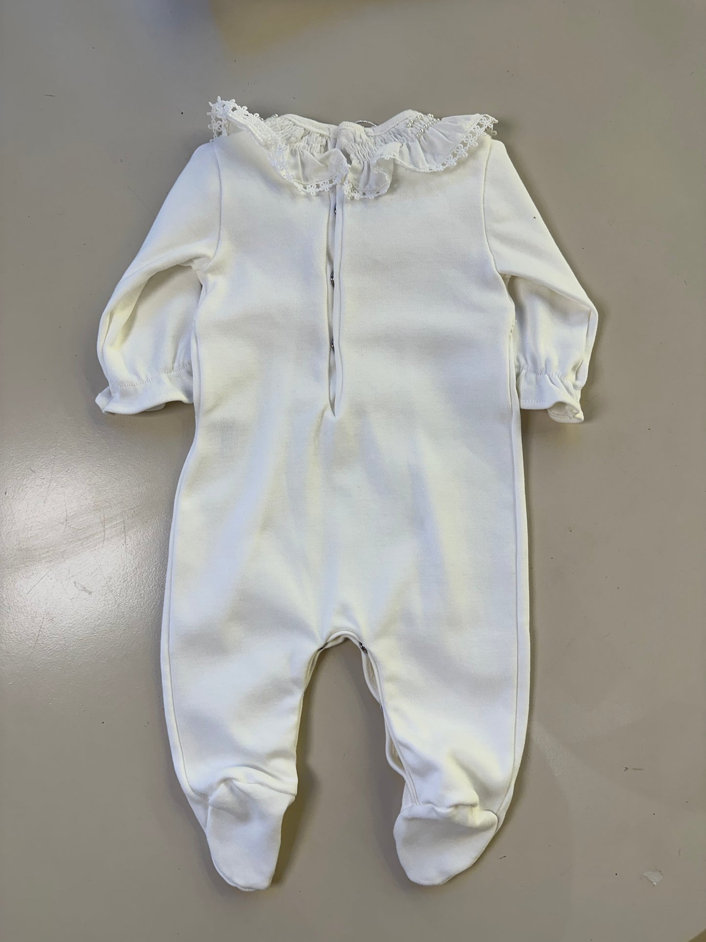 Saída de Maternidade Algodão Bebê Gola Renda Luxo - Roana
