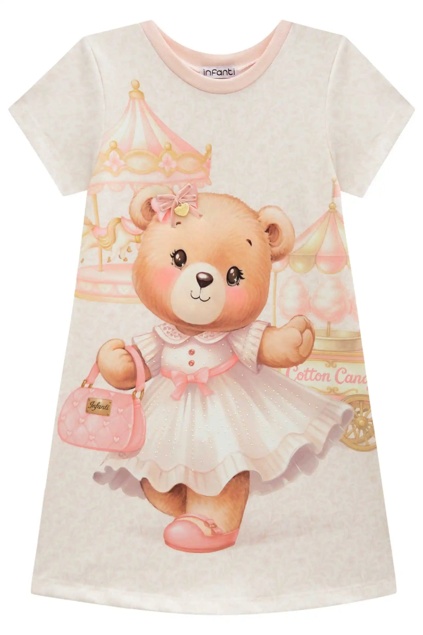Vestido Infantil Ursa Carrossel - Infanti