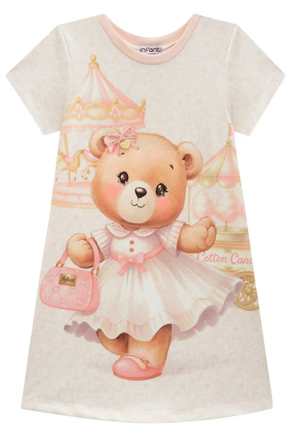 Vestido Infantil Ursa Carrossel - Infanti