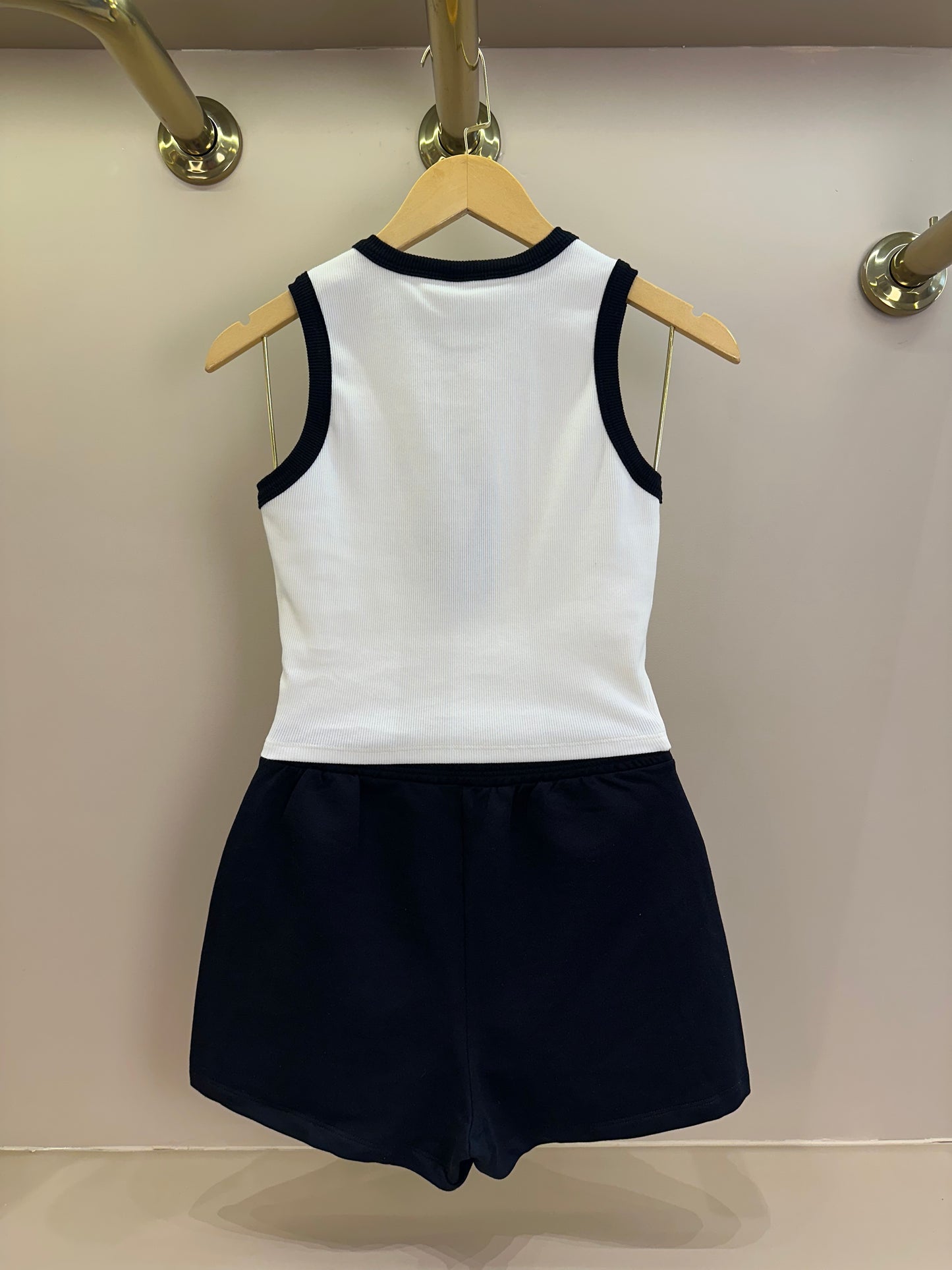 Conjunto Teen Regata e Short - Saia Preto - Authoria