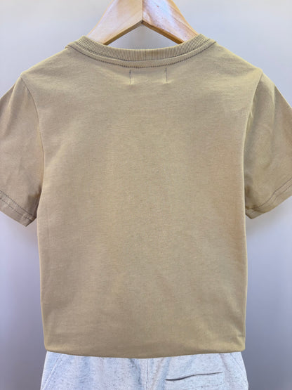 Conjunto Infantil Camiseta Algodão Teddy Natal e Bermuda Moletom Algodão Linho - Dame