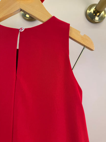 Vestido Infantil Laço Lateral Barra Em Tule Vermelho - Mon Sucre