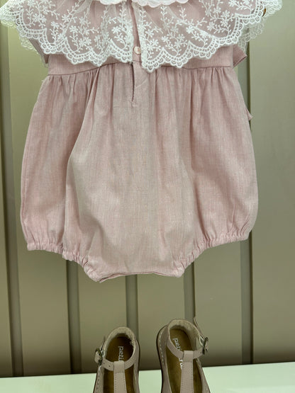 Pimpão Bebê Renda Bordado Flores  - Roana