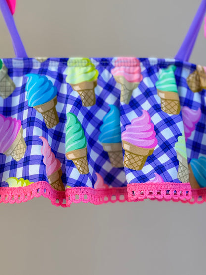 Biquíni Infantil Faixinha Clara Ice Cream -Siri Kids