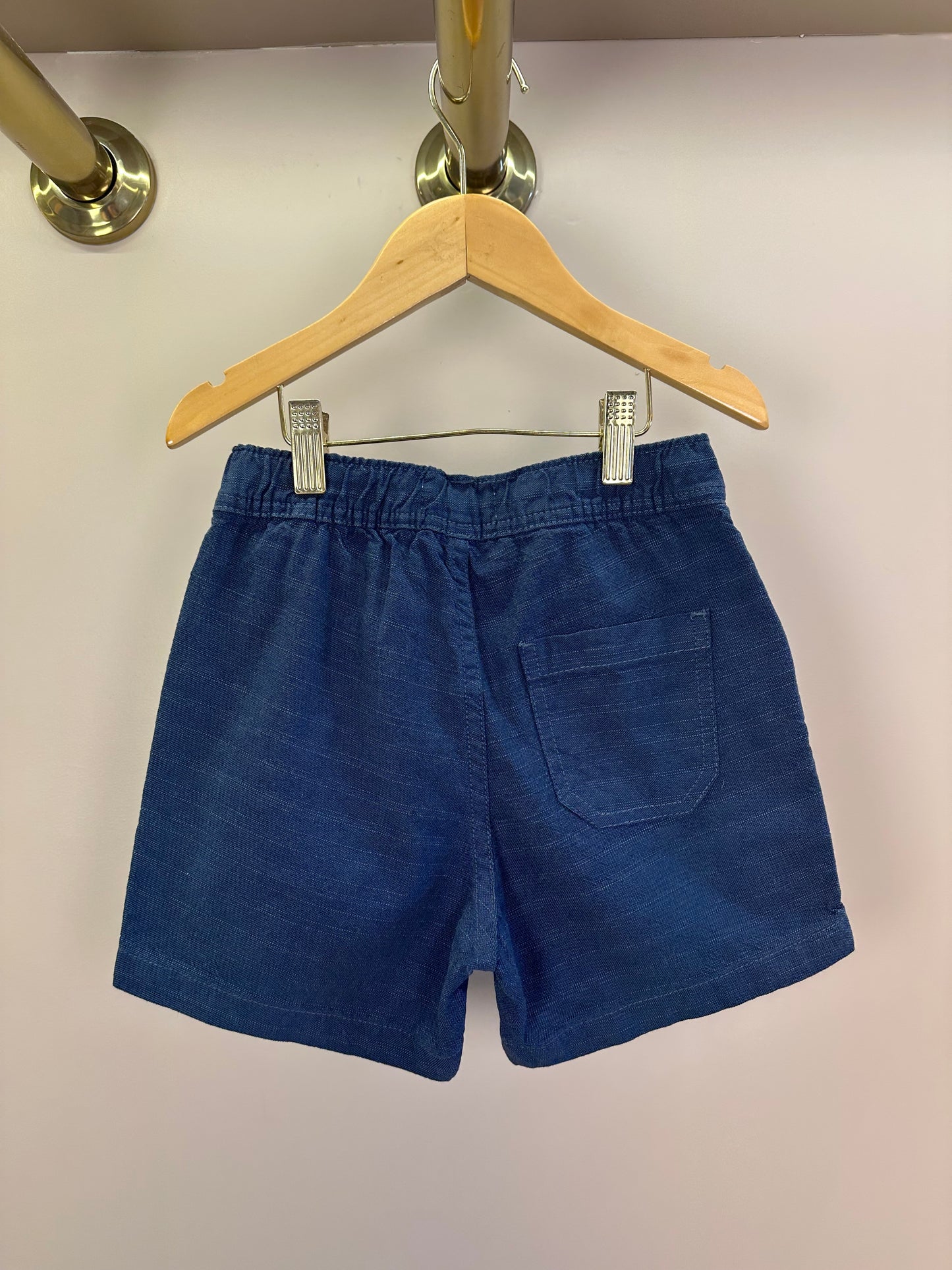 Bermuda Infantil Azul Marinho Cós Elástico e Cordão Ajustável - Reserva Mini