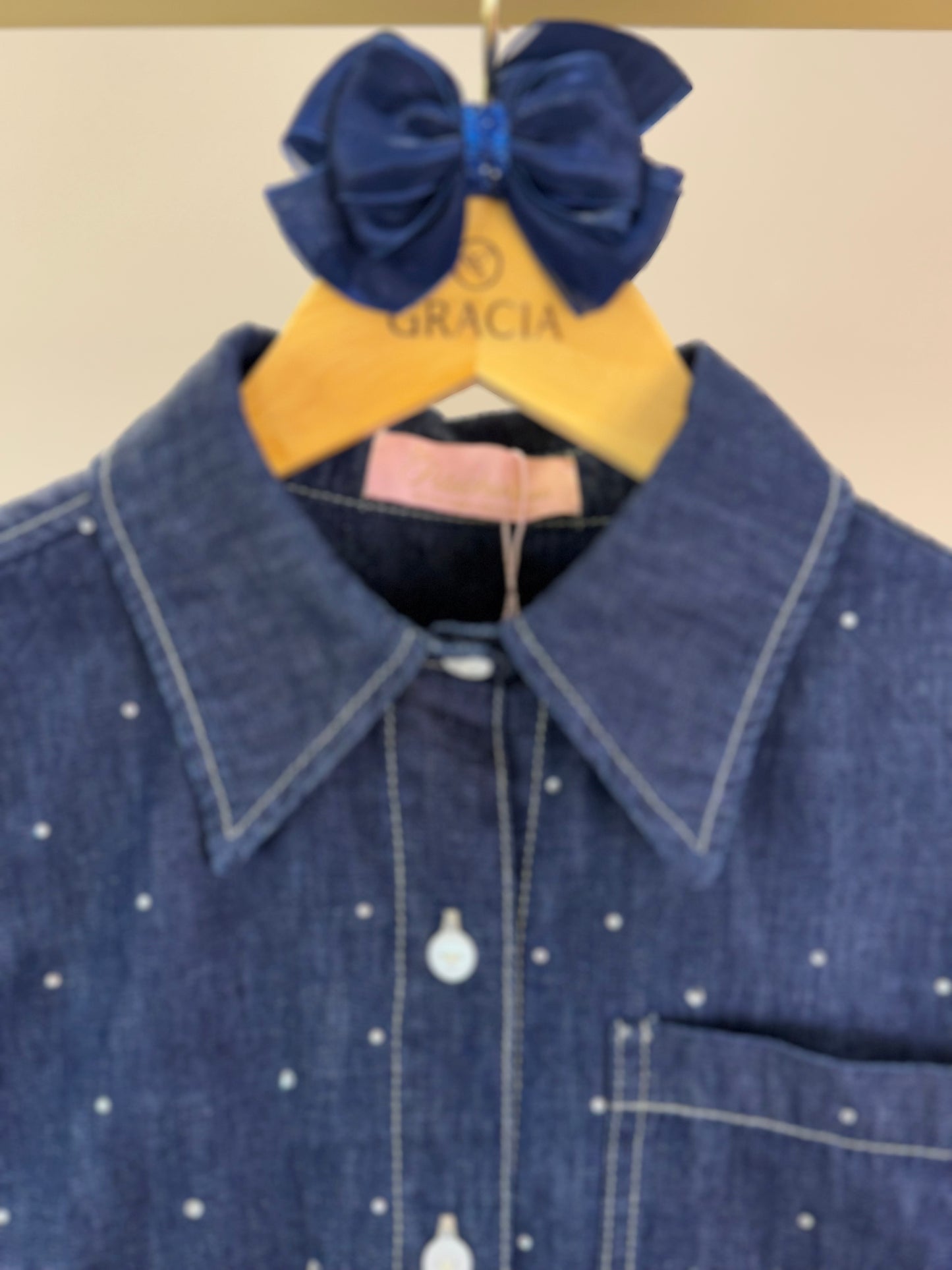 Conjunto Infantil Camisa e Calça Jeans & Cristais - Pituchinhus