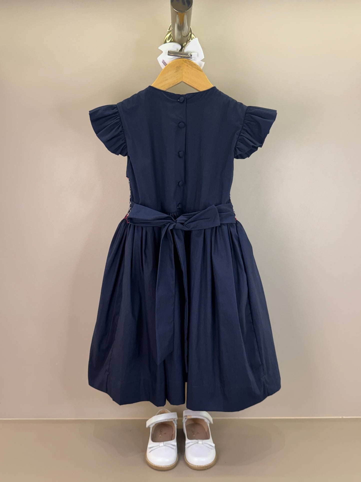 Vestido Infantil Clássico Algodão Ísis Marinho - Gracia