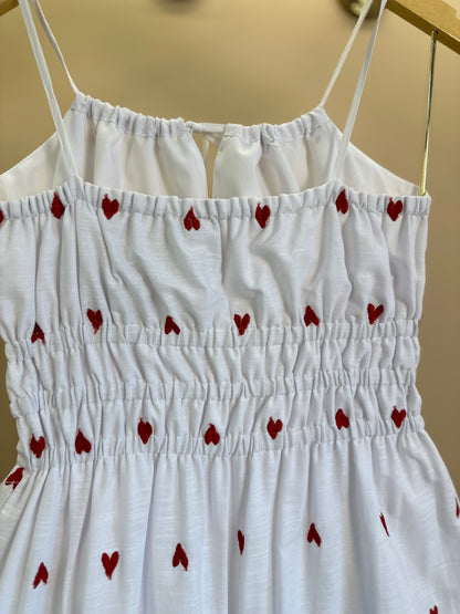 Vestido Teen Voil Corações Bordados - Two In